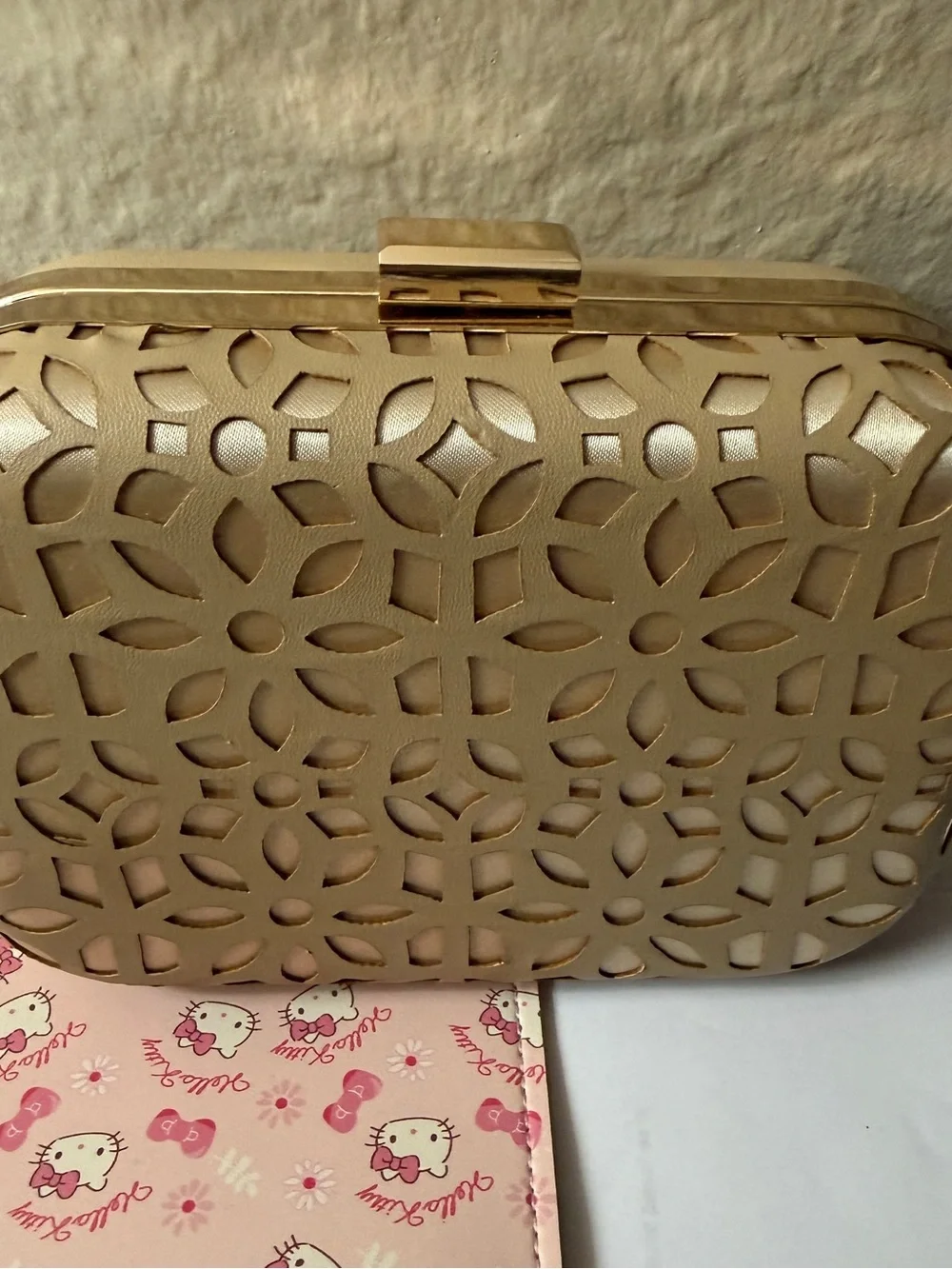 Gold Laser-Cut Evening Clutch